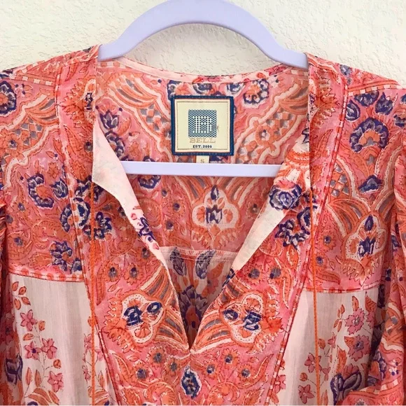 BELL BY ALICIA BELL Lyla Midi Dress Pink Coral Floral - Picture 2 of 14